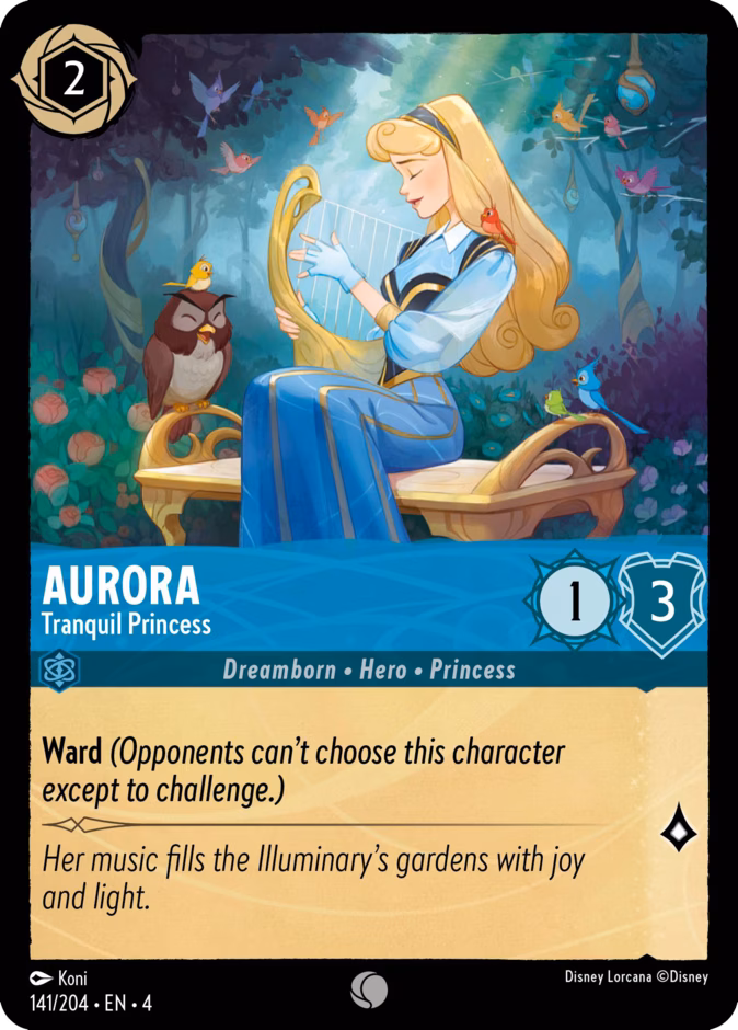 Aurora - Tranquil Princess — Ursula's Return #141 (Disney Lorcana card)