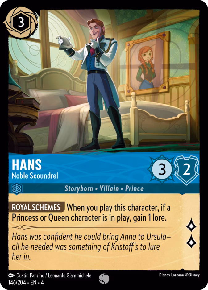 Hans - Noble Scoundrel — Ursula's Return #146 (Disney Lorcana card)