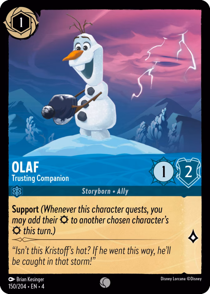 Olaf - Trusting Companion — Ursula's Return #150 (Disney Lorcana card)