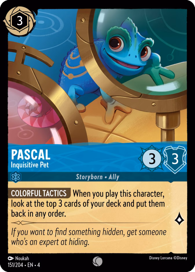 Pascal - Inquisitive Pet — Ursula's Return #151 (Disney Lorcana card)