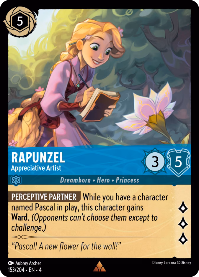 Rapunzel - Appreciative Artist — Ursula's Return #153 (Disney Lorcana card)