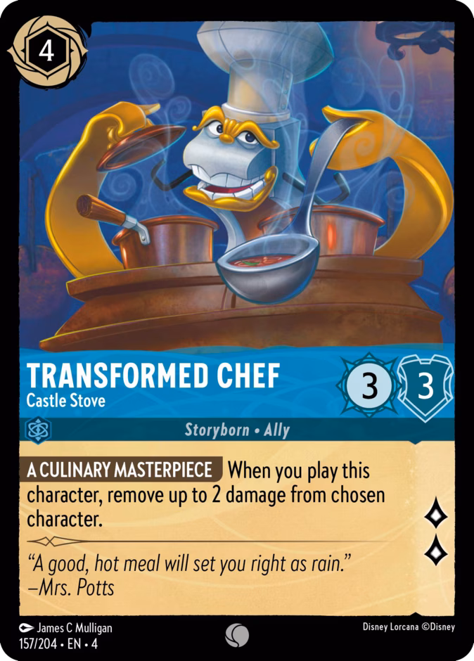 Transformed Chef - Castle Stove — Ursula's Return #157 (Disney Lorcana card)