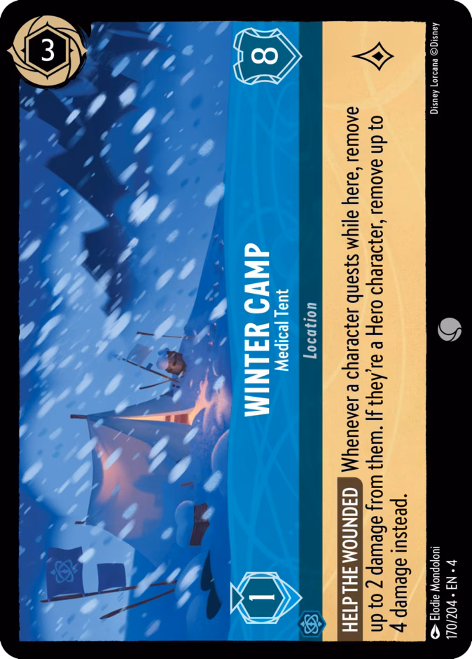Winter Camp - Medical Tent — Ursula's Return #170 (Disney Lorcana card)