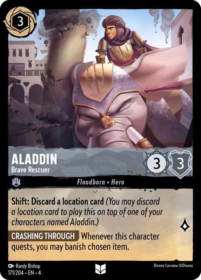 Aladdin - Brave Rescuer — Ursula's Return #171 (Disney Lorcana card)
