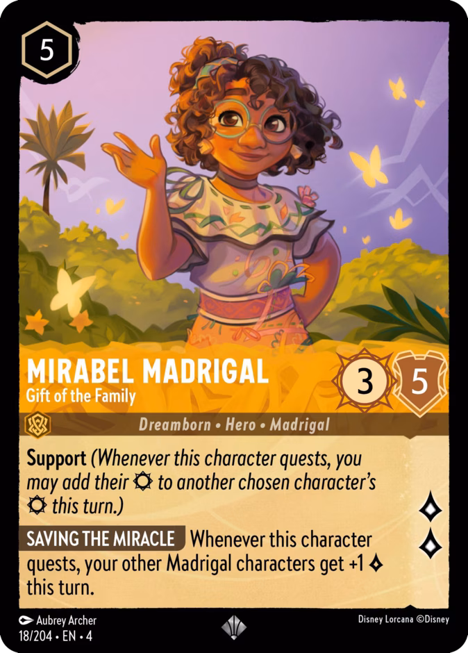 Mirabel Madrigal - Gift of the Family — Ursula's Return #18 (Disney Lorcana card)