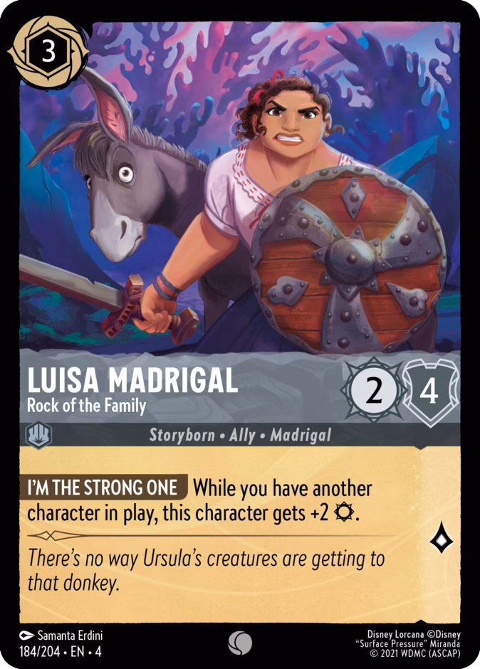 Luisa Madrigal - Rock of the Family — Ursula's Return #184 (Disney Lorcana card)