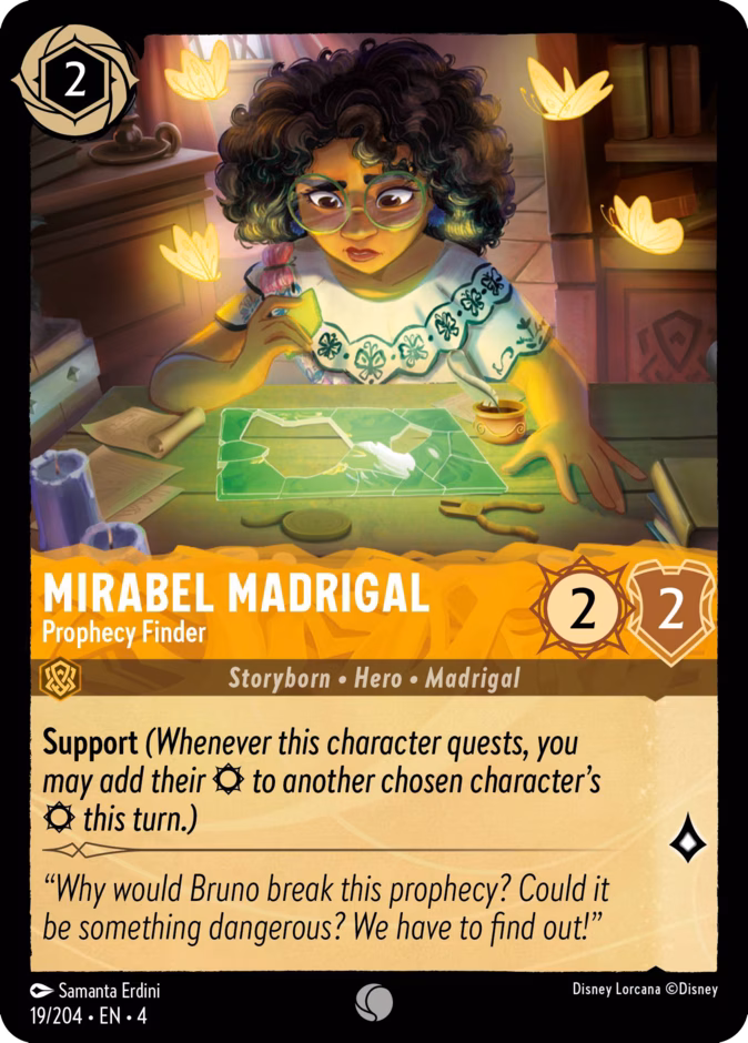 Mirabel Madrigal - Prophecy Finder — Ursula's Return #19 (Disney Lorcana card)