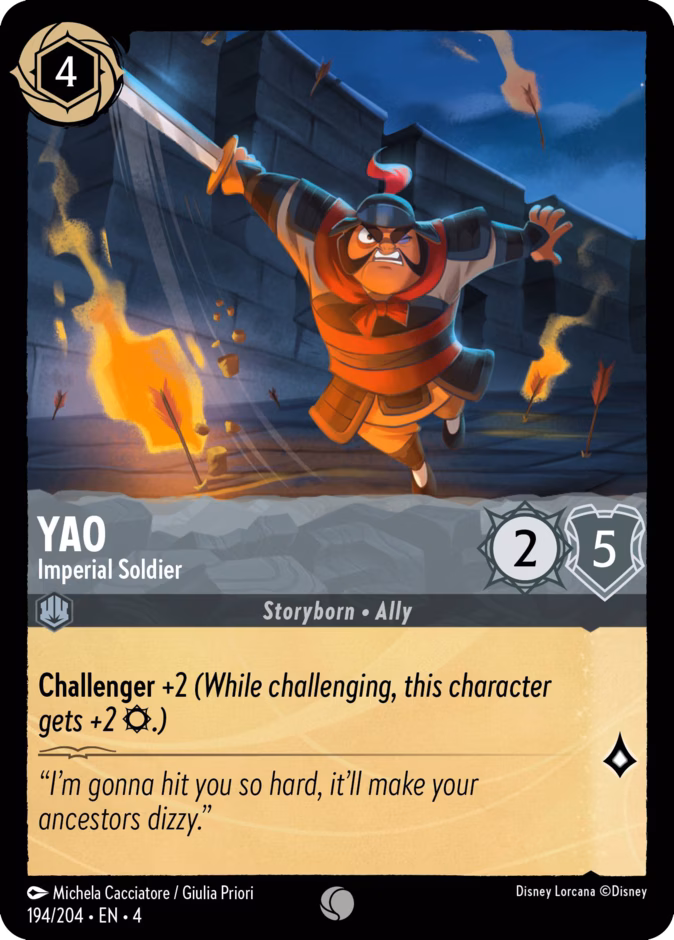 Yao - Imperial Soldier — Ursula's Return #194 (Disney Lorcana card)