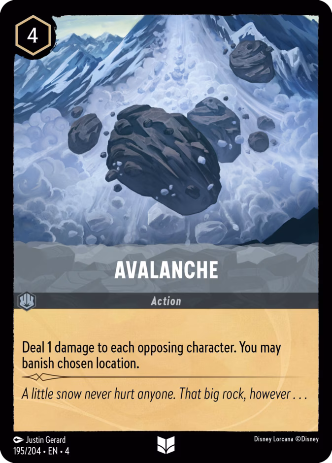 Avalanche — Ursula's Return #195 (Disney Lorcana card)
