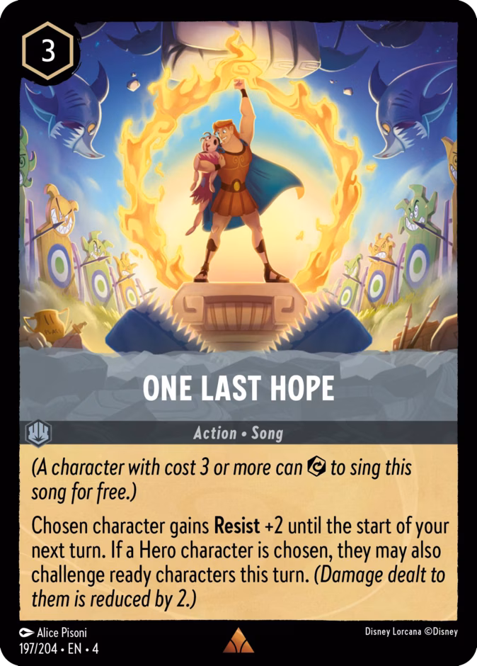 One Last Hope — Ursula's Return #197 (Disney Lorcana card)