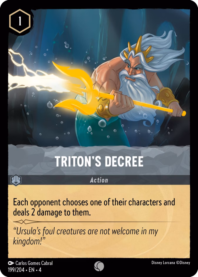 Triton's Decree — Ursula's Return #199 (Disney Lorcana card)