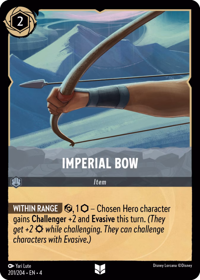 Imperial Bow — Ursula's Return #201 (Disney Lorcana card)