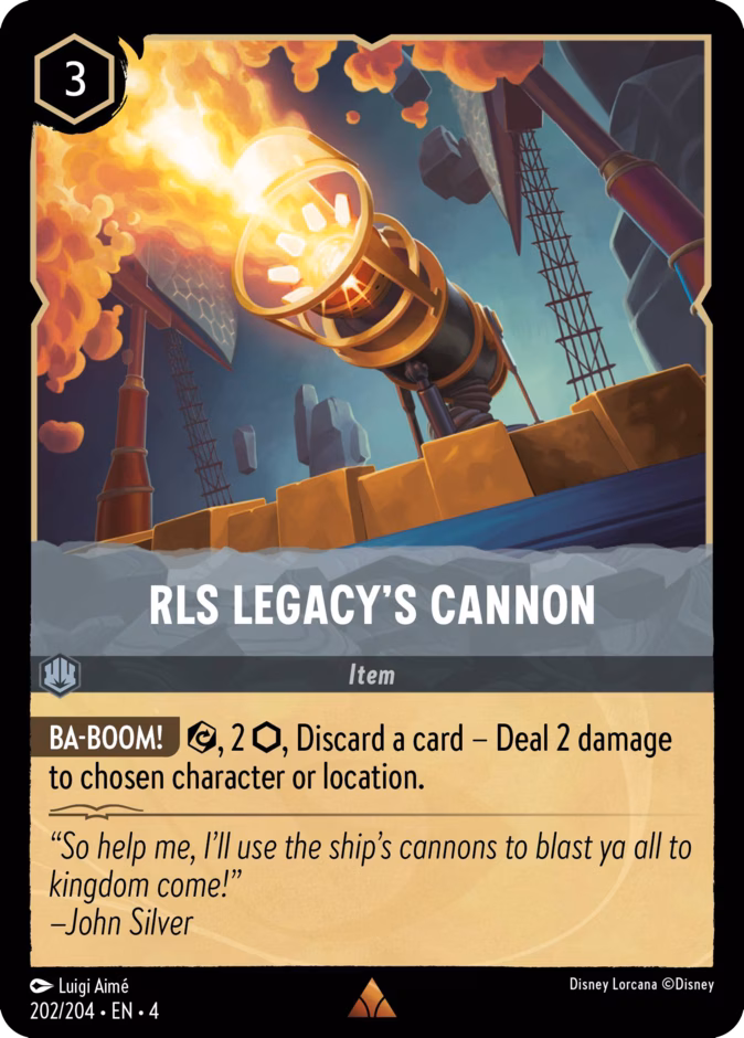 RLS Legacy's Cannon — Ursula's Return #202 (Disney Lorcana card)
