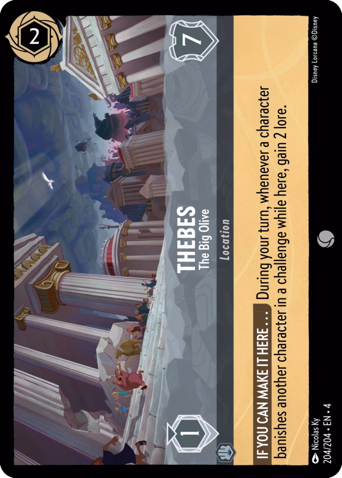 Thebes - The Big Olive — Ursula's Return #204 (Disney Lorcana card)