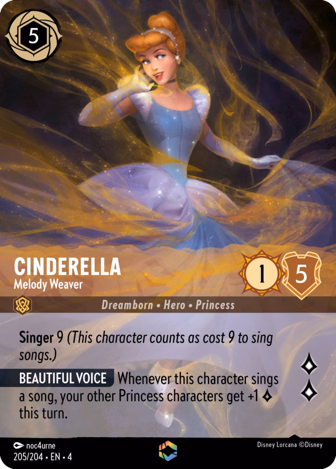 Cinderella - Melody Weaver — Ursula's Return #205 (Disney Lorcana card)