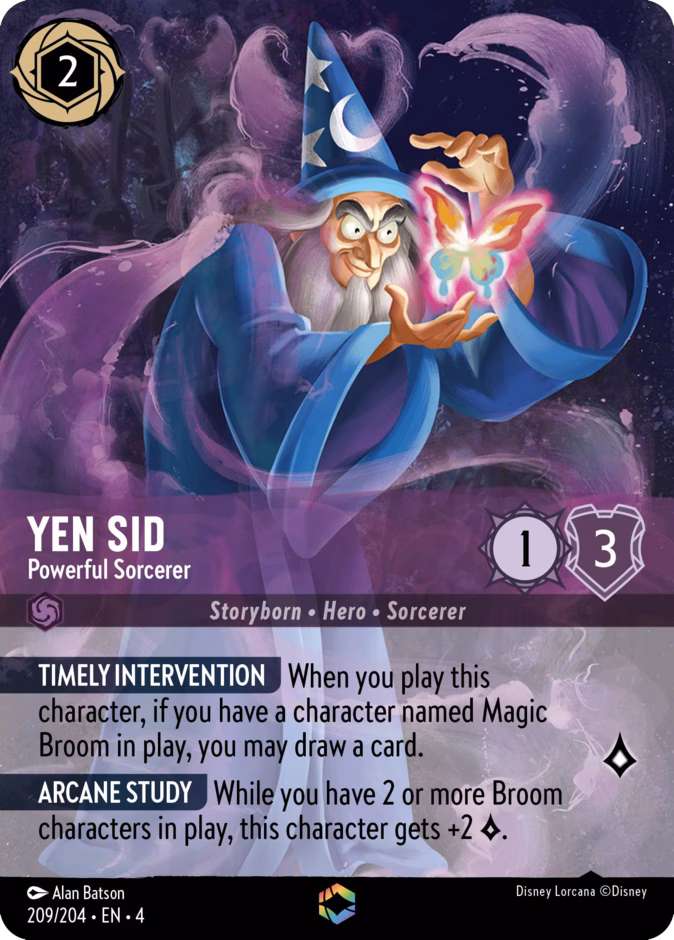 Yen Sid - Powerful Sorcerer — Ursula's Return #209 (Disney Lorcana card)