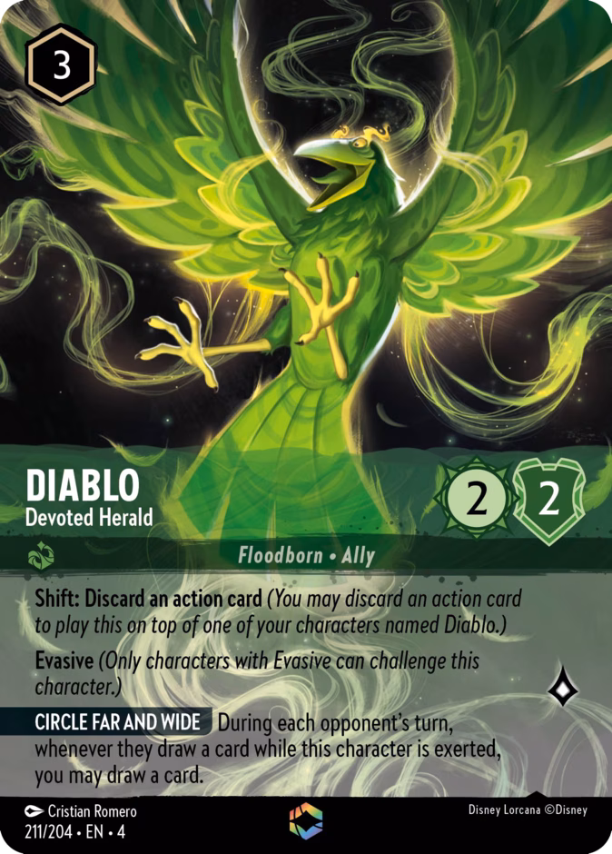 Diablo - Devoted Herald — Ursula's Return #211 (Disney Lorcana card)