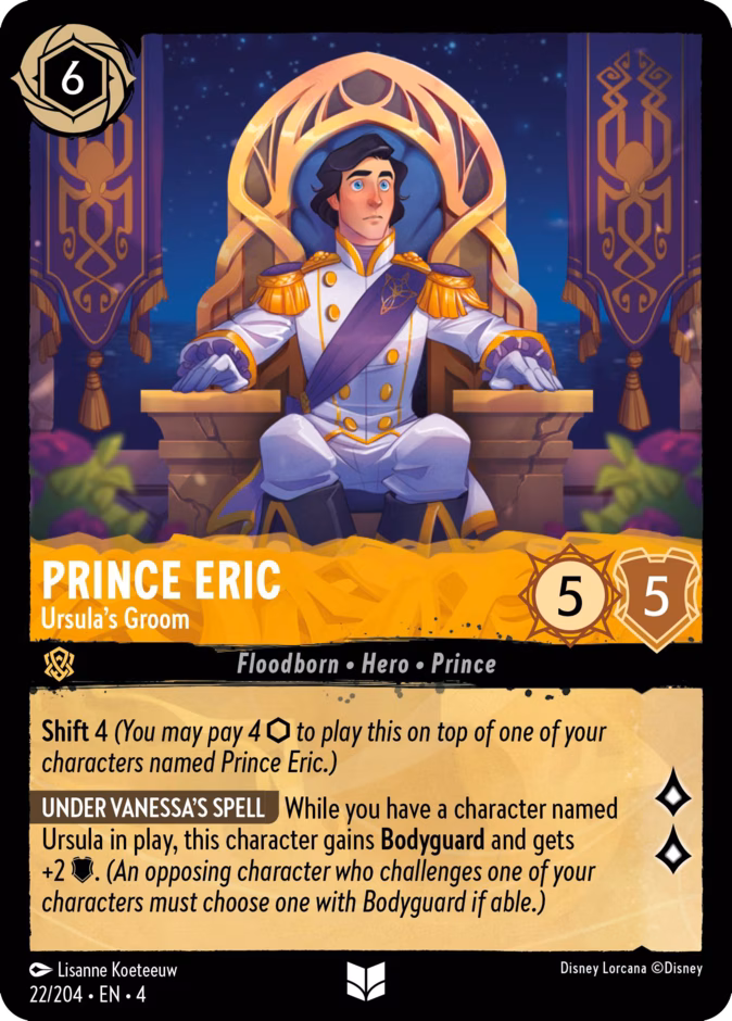Prince Eric - Ursula's Groom — Ursula's Return #22 (Disney Lorcana card)
