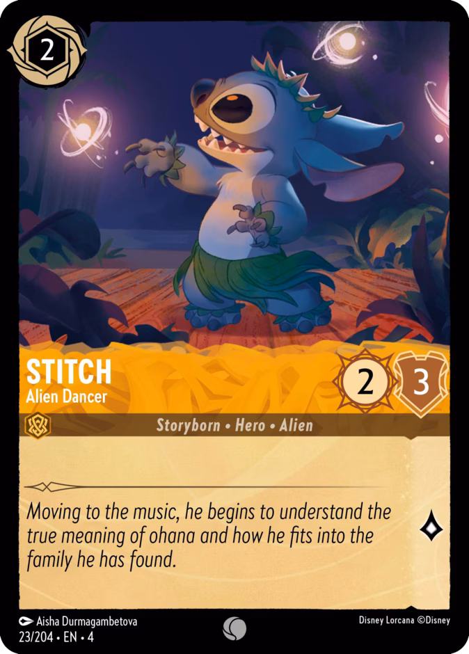 Stitch - Alien Dancer — Ursula's Return #23 (Disney Lorcana card)
