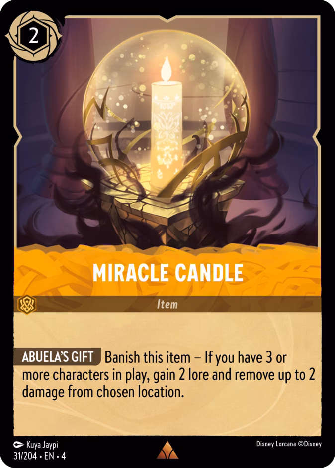 Miracle Candle — Ursula's Return #31 (Disney Lorcana card)