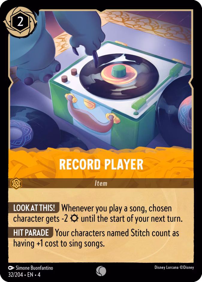 Record Player — Ursula's Return #32 (Disney Lorcana card)