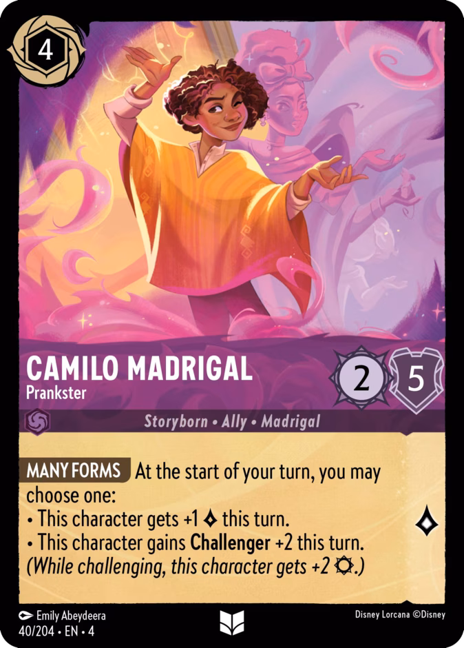 Camilo Madrigal - Prankster — Ursula's Return #40 (Disney Lorcana card)
