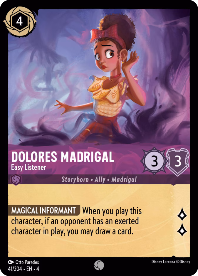 Dolores Madrigal - Easy Listener — Ursula's Return #41 (Disney Lorcana card)