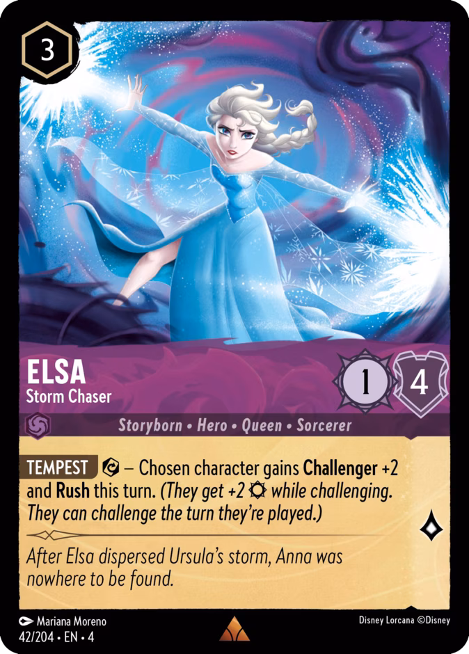 Elsa - Storm Chaser — Ursula's Return #42 (Disney Lorcana card)
