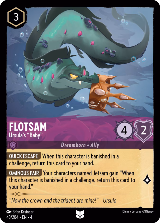 Flotsam - Ursula's "Baby" — Ursula's Return #43 (Disney Lorcana card)