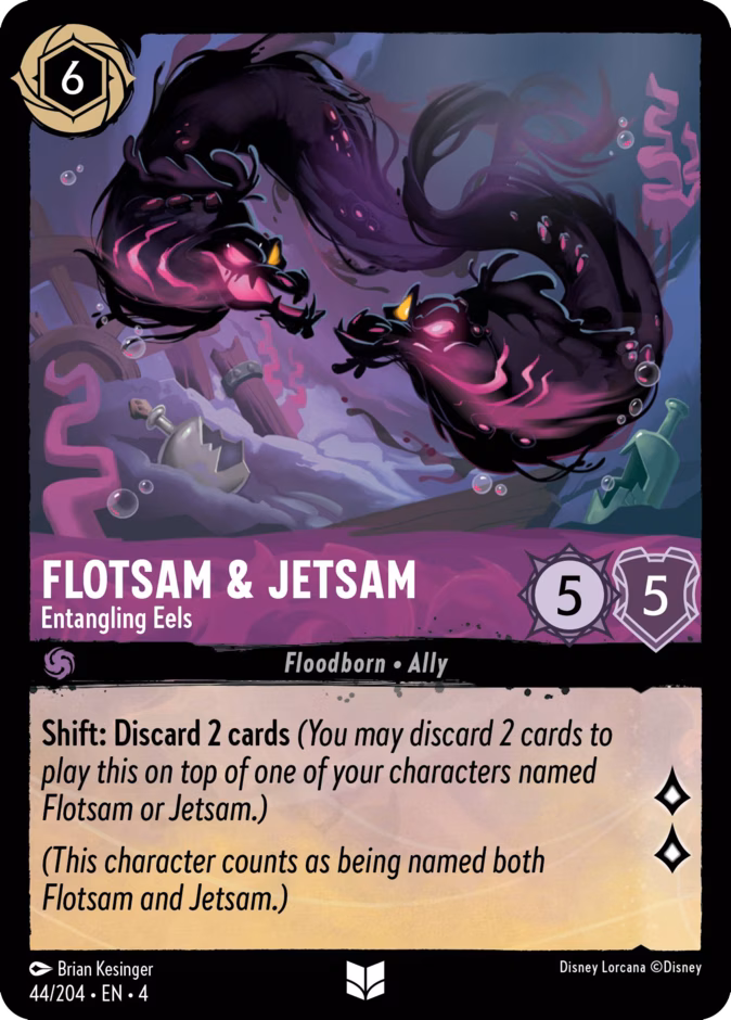 Flotsam & Jetsam - Entangling Eels — Ursula's Return #44 (Disney Lorcana card)