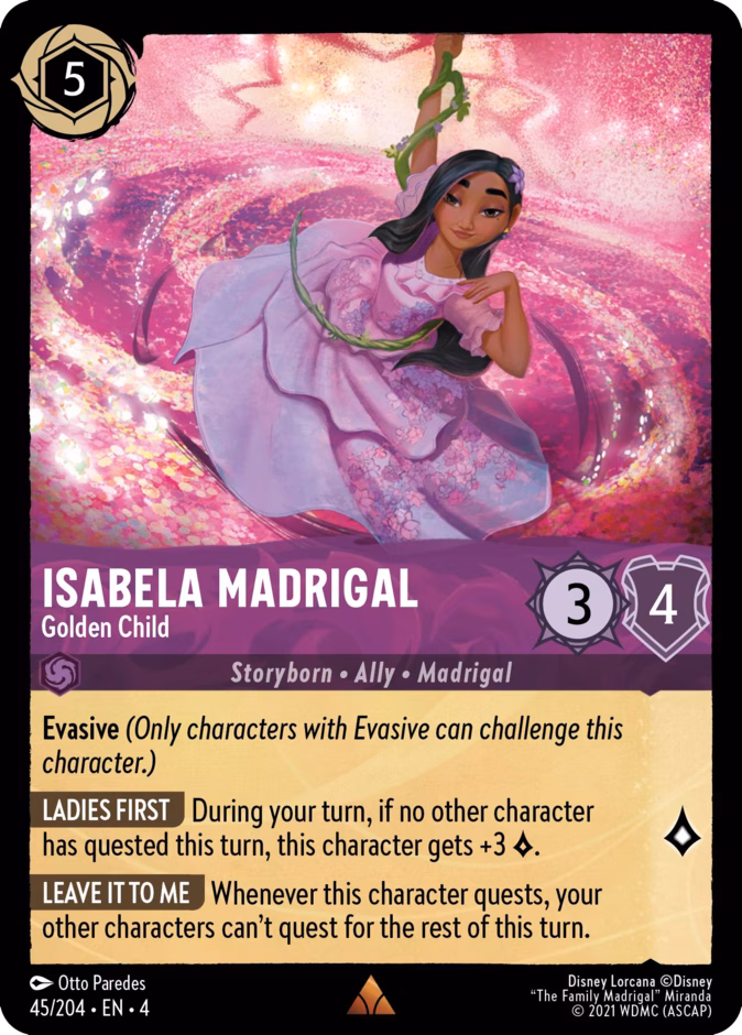 Isabela Madrigal - Golden Child — Ursula's Return #45 (Disney Lorcana card)