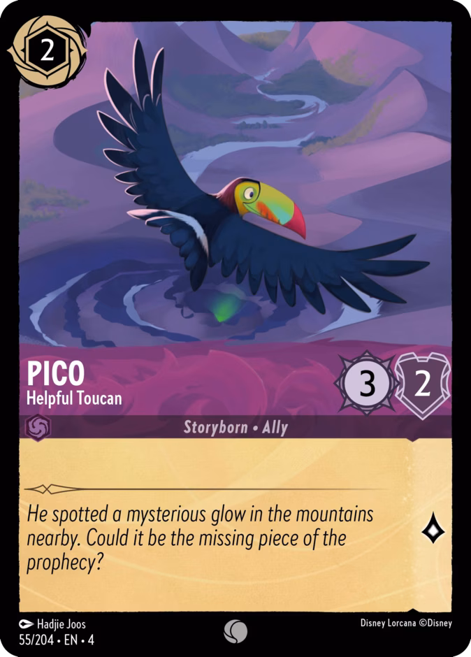 Pico - Helpful Toucan — Ursula's Return #55 (Disney Lorcana card)