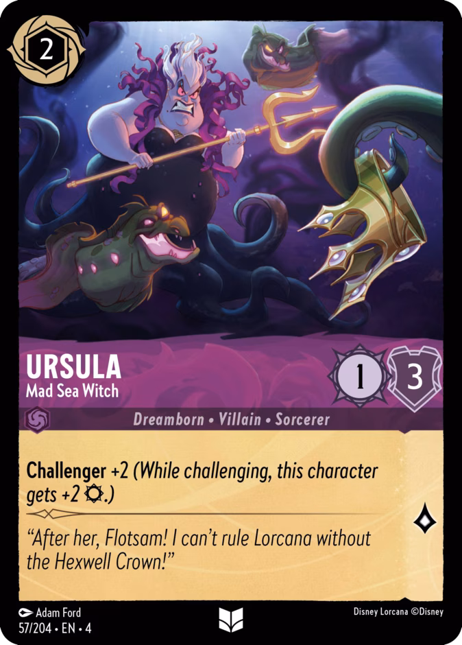 Ursula - Mad Sea Witch — Ursula's Return #57 (Disney Lorcana card)