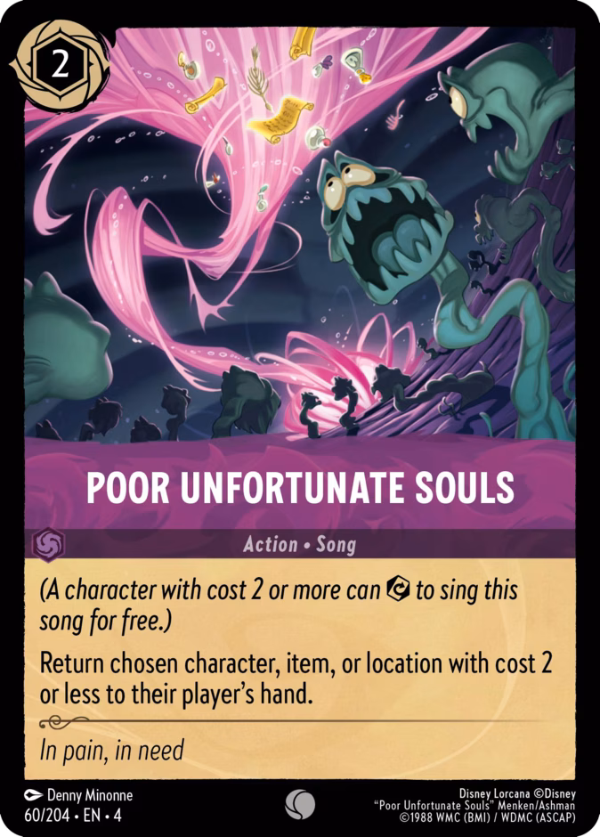 Poor Unfortunate Souls — Ursula's Return #60 (Disney Lorcana card)