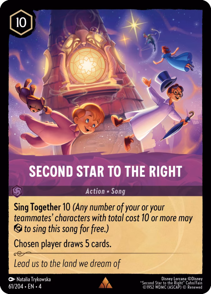 Second Star to the Right — Ursula's Return #61 (Disney Lorcana card)