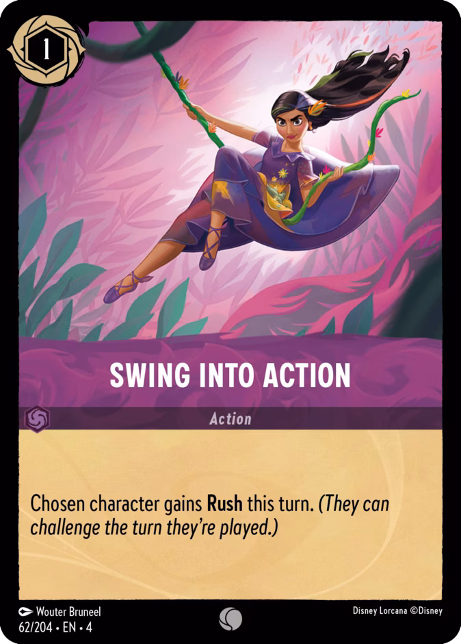 Swing into Action — Ursula's Return #62 (Disney Lorcana card)