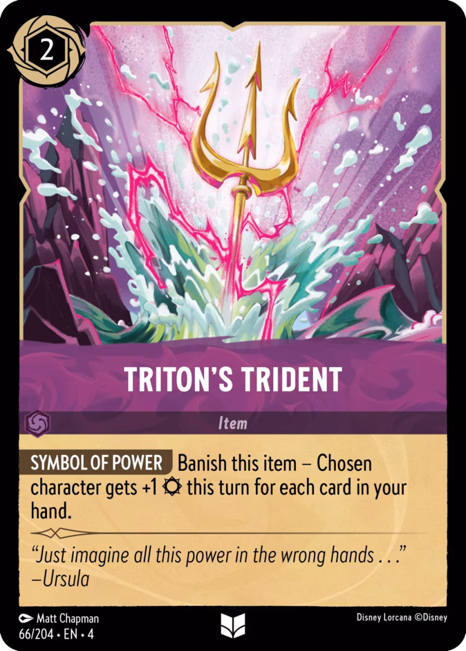Triton's Trident — Ursula's Return #66 (Disney Lorcana card)