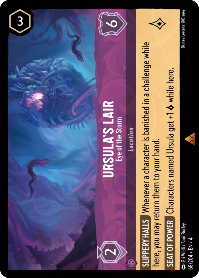 Ursula’s Lair - Eye of the Storm — Ursula's Return #68 (Disney Lorcana card)
