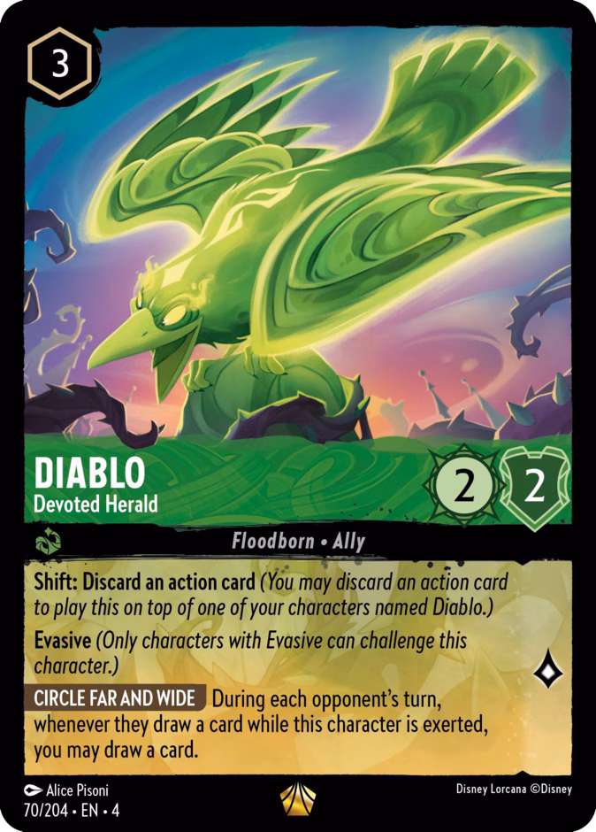 Diablo - Devoted Herald — Ursula's Return #70 (Disney Lorcana card)