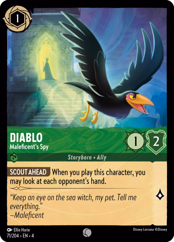 Diablo - Maleficent's Spy — Ursula's Return #71 (Disney Lorcana card)