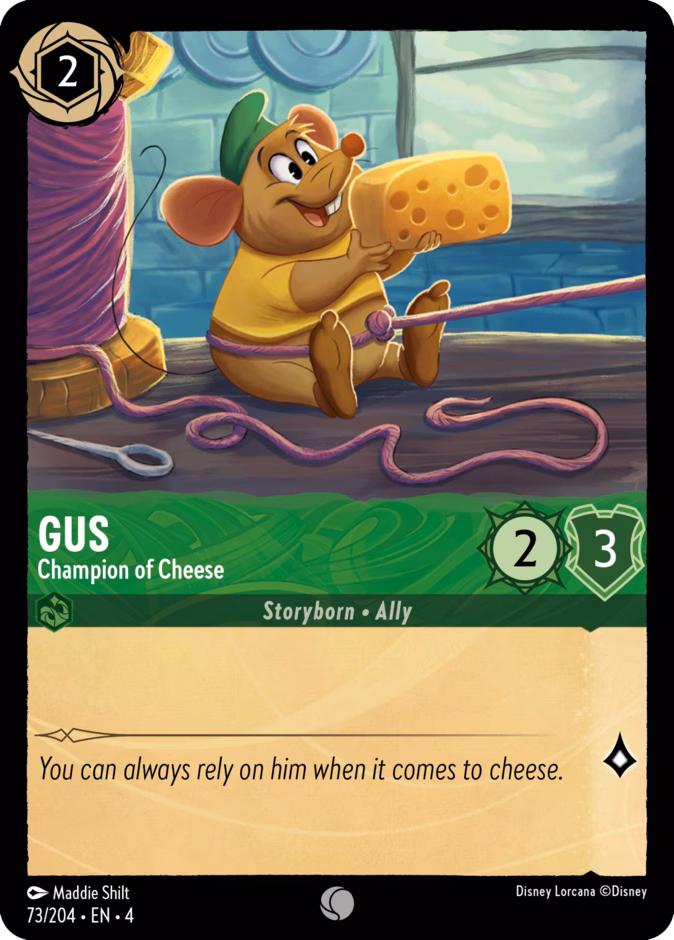 Gus - Champion of Cheese — Ursula's Return #73 (Disney Lorcana card)