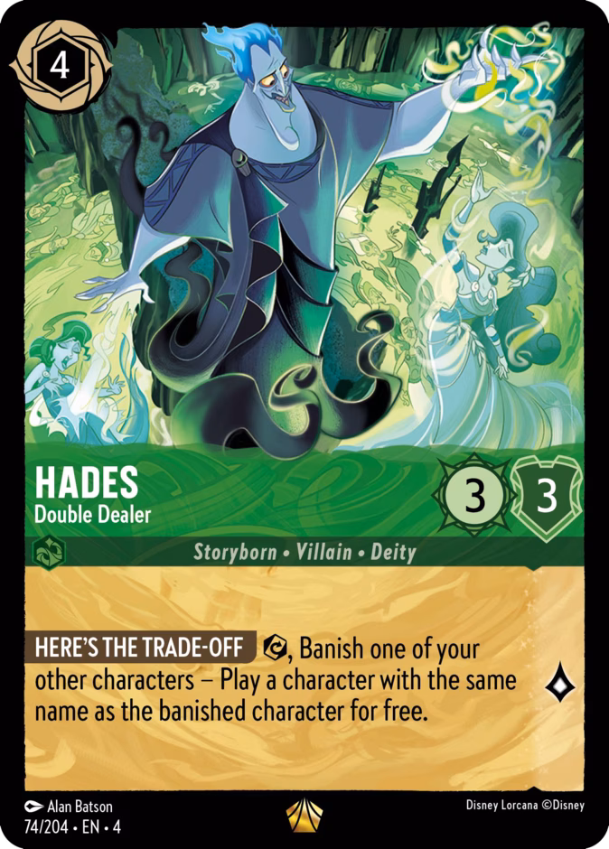 Hades - Double Dealer — Ursula's Return #74 (Disney Lorcana card)