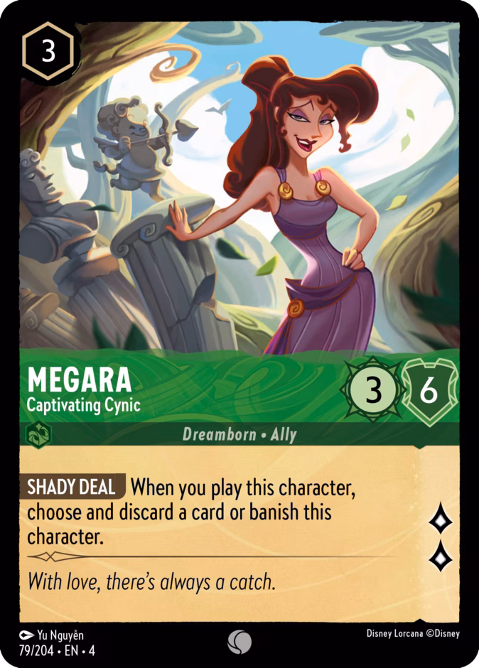 Megara - Captivating Cynic — Ursula's Return #79 (Disney Lorcana card)
