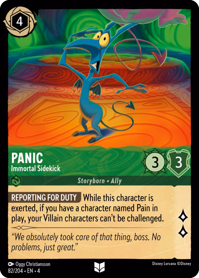 Panic - Immortal Sidekick — Ursula's Return #82 (Disney Lorcana card)