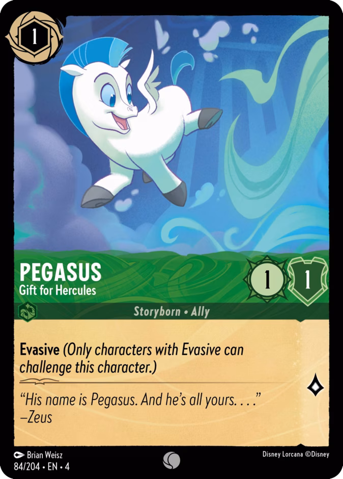 Pegasus - Gift for Hercules — Ursula's Return #84 (Disney Lorcana card)