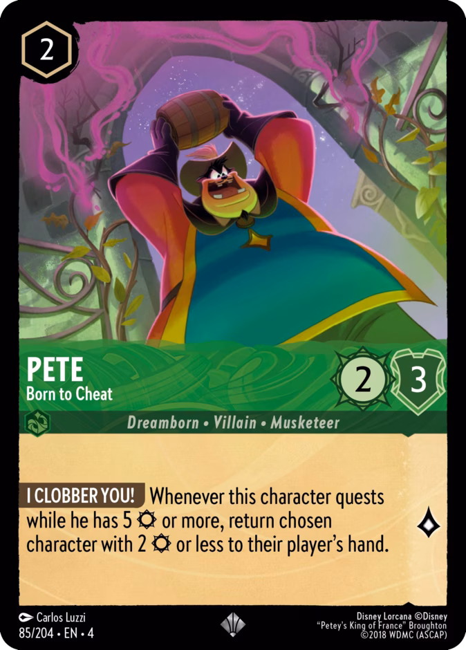 Pete - Born to Cheat — Ursula's Return #85 (Disney Lorcana card)