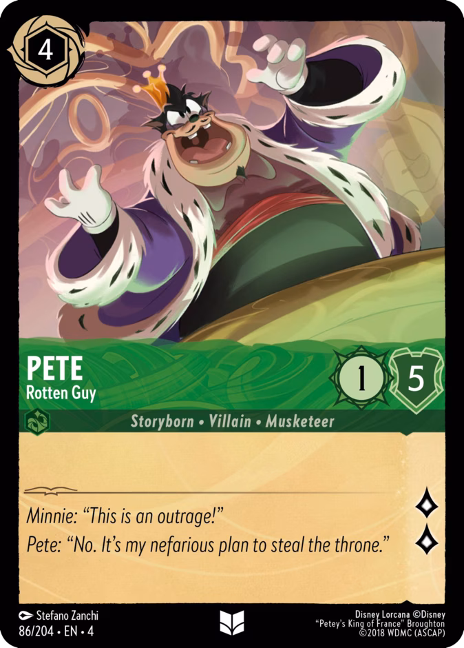 Pete - Rotten Guy — Ursula's Return #86 (Disney Lorcana card)