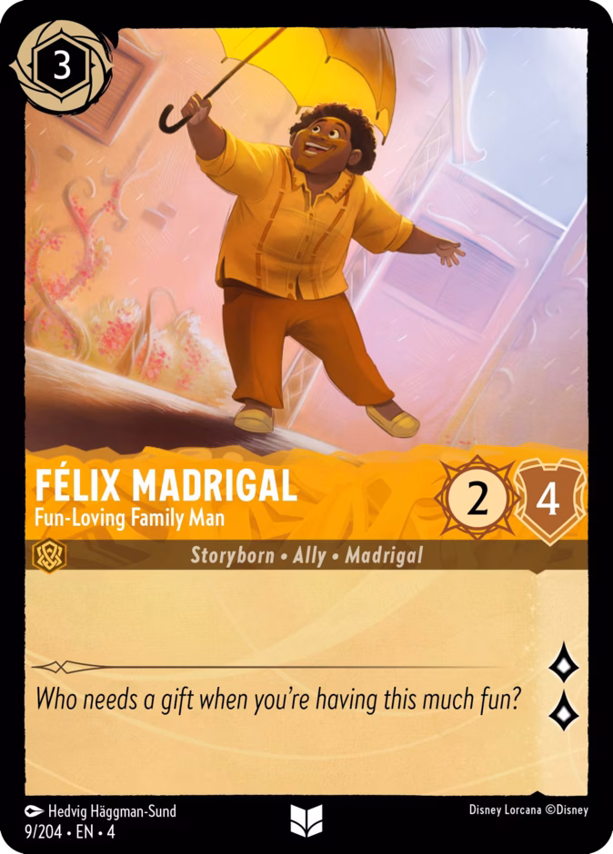 Félix Madrigal - Fun-Loving Family Man — Ursula's Return #9 (Disney Lorcana card)