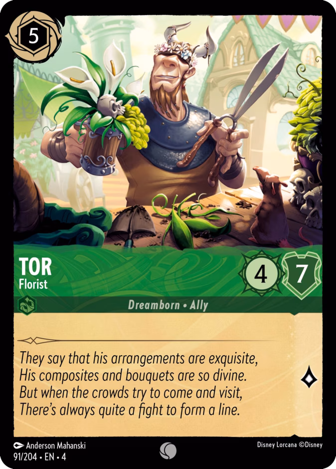 Tor - Florist — Ursula's Return #91 (Disney Lorcana card)