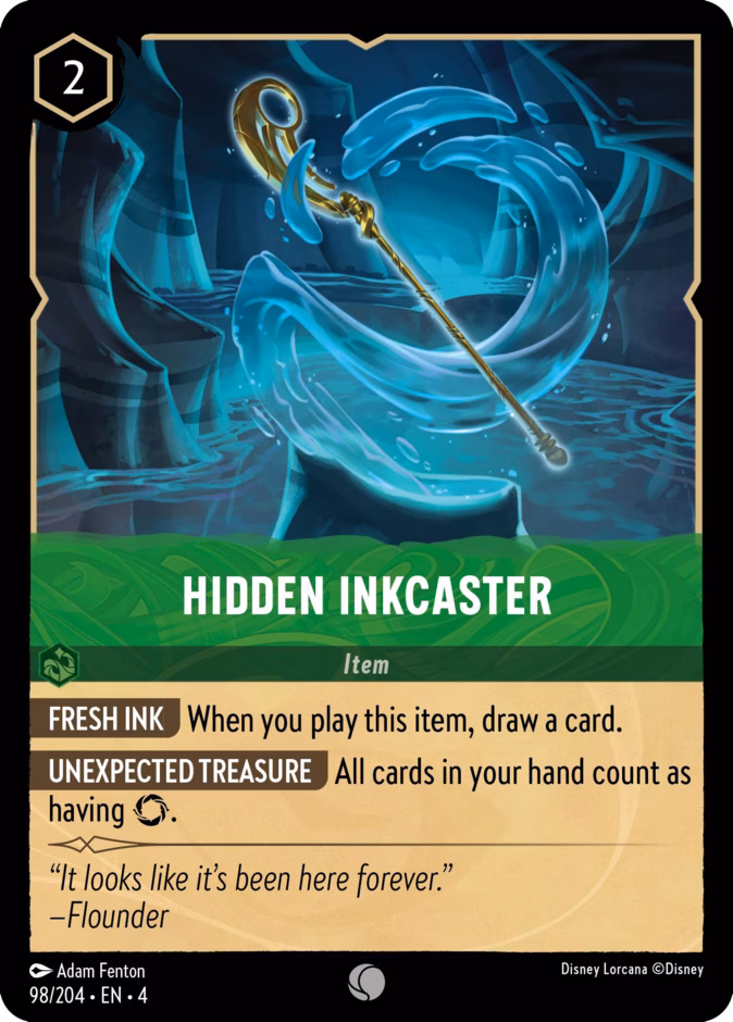 Hidden Inkcaster — Ursula's Return #98 (Disney Lorcana card)